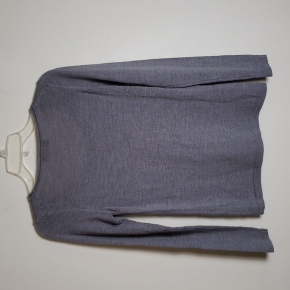 Brunella Gori gray sweater, lightweight extra fine merino wool scoop neck, large - Picture 7 of 7